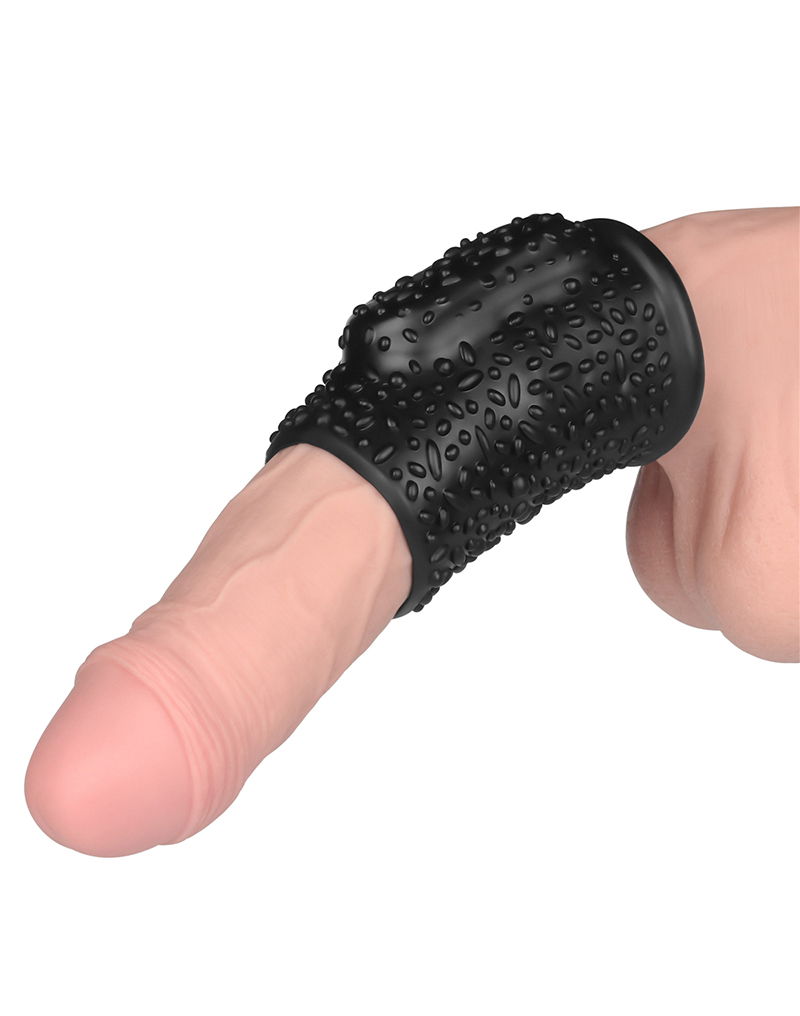 LoveToy – Drip Knights Ring – Vibrerende Penis Sleeve (Ø 3,7 cm) – Zwart