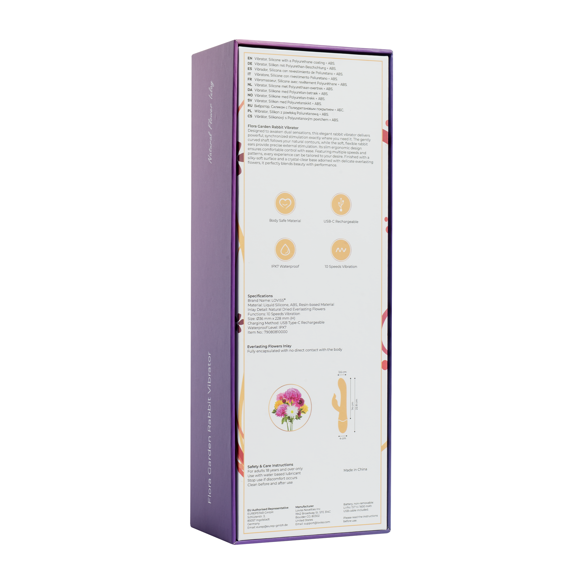 LOVISS – Flora – Garden Rabbit-vibrator – Zwart